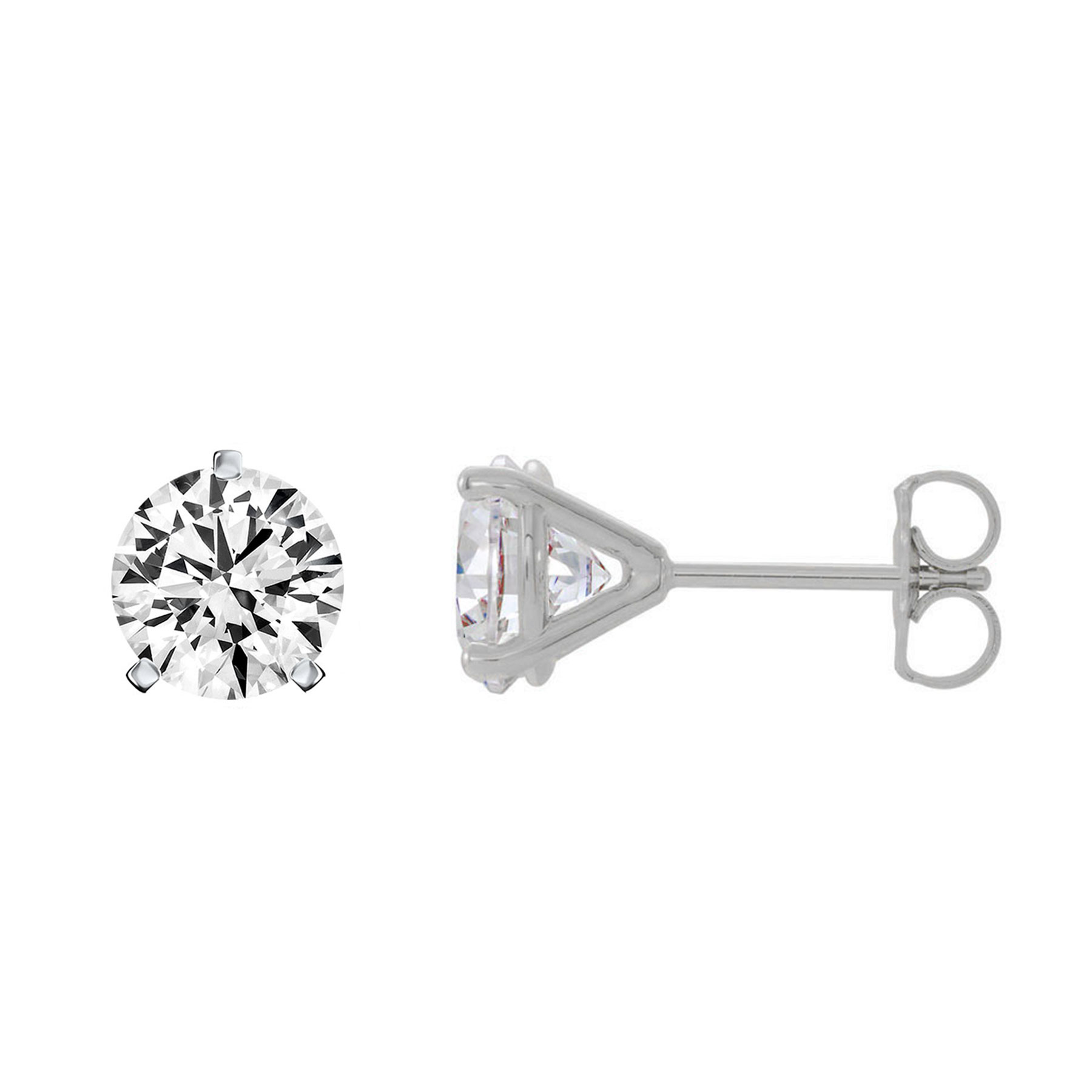 Platinum Diamond Stud Earrings (1/2 ct. tw) The Art Of Jewels