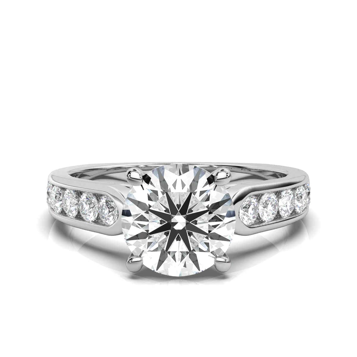 14K White Gold Wanda Channel Set Lab Grown Diamond Ring (2/5 ct. tw)