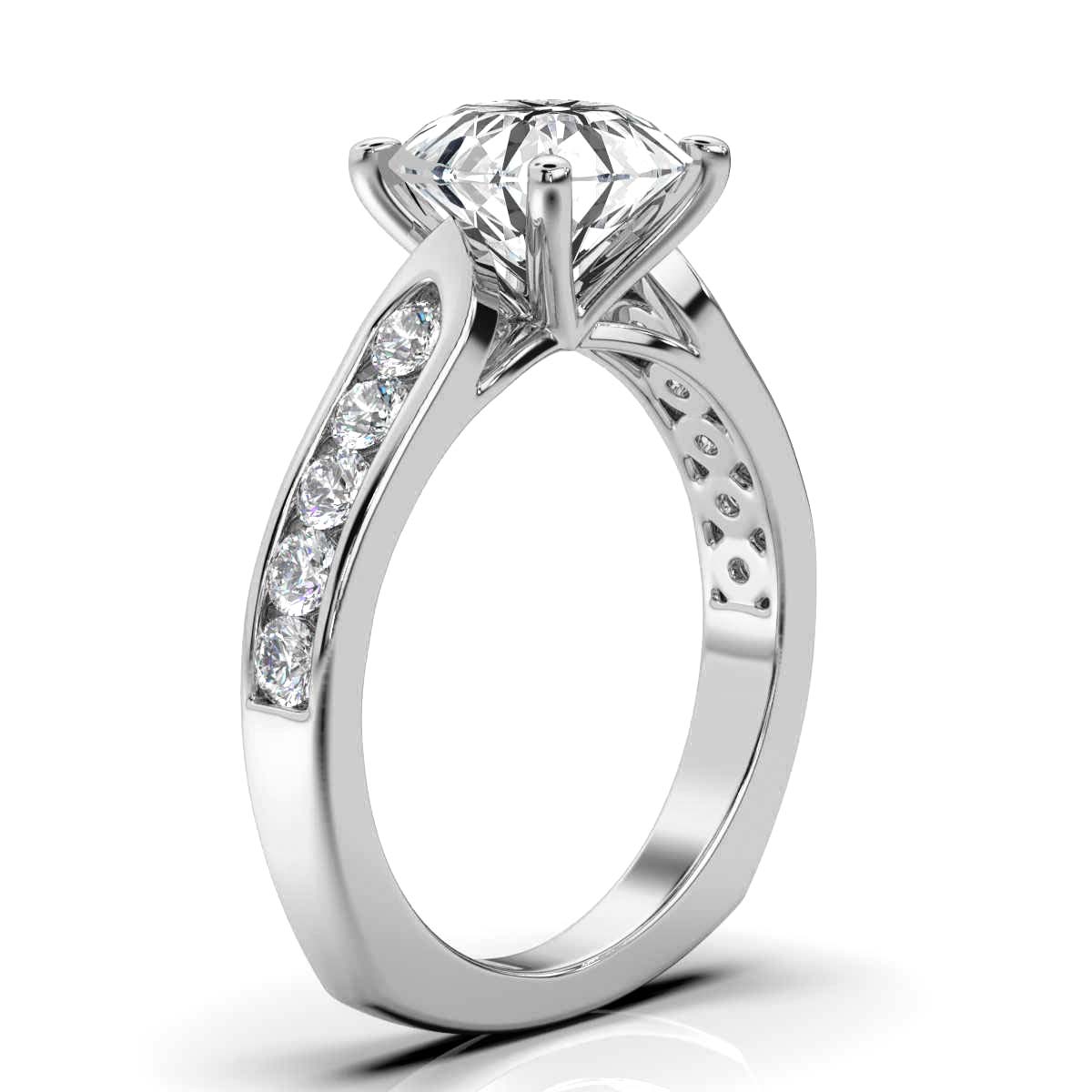 14K White Gold Wanda Channel Set Lab Grown Diamond Ring (2/5 ct. tw)