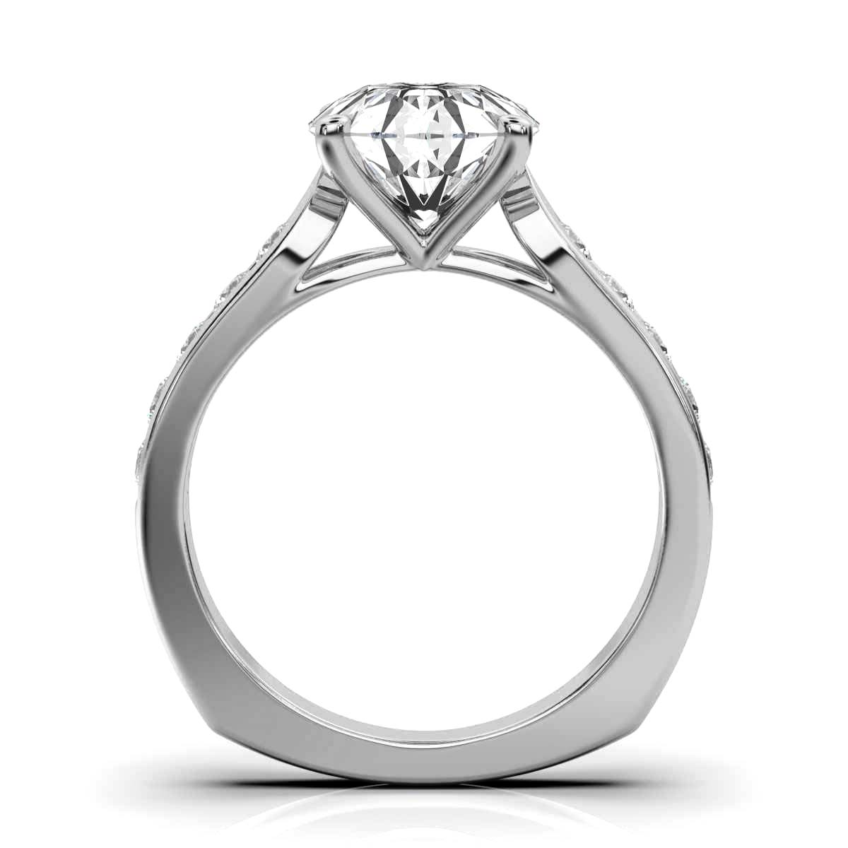 14K White Gold Wanda Channel Set Lab Grown Diamond Ring (2/5 ct. tw)