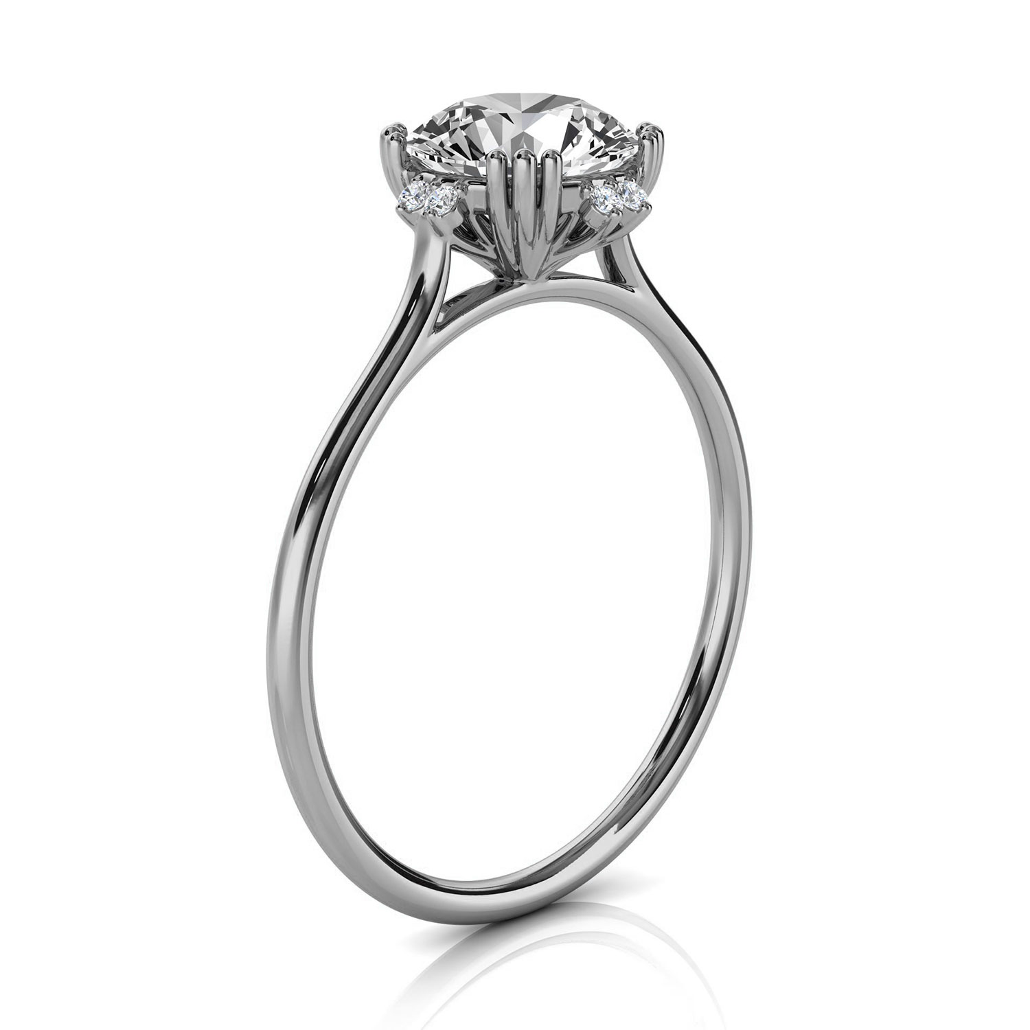 14K White Gold Lerna Organic Lab Grown Diamond Ring