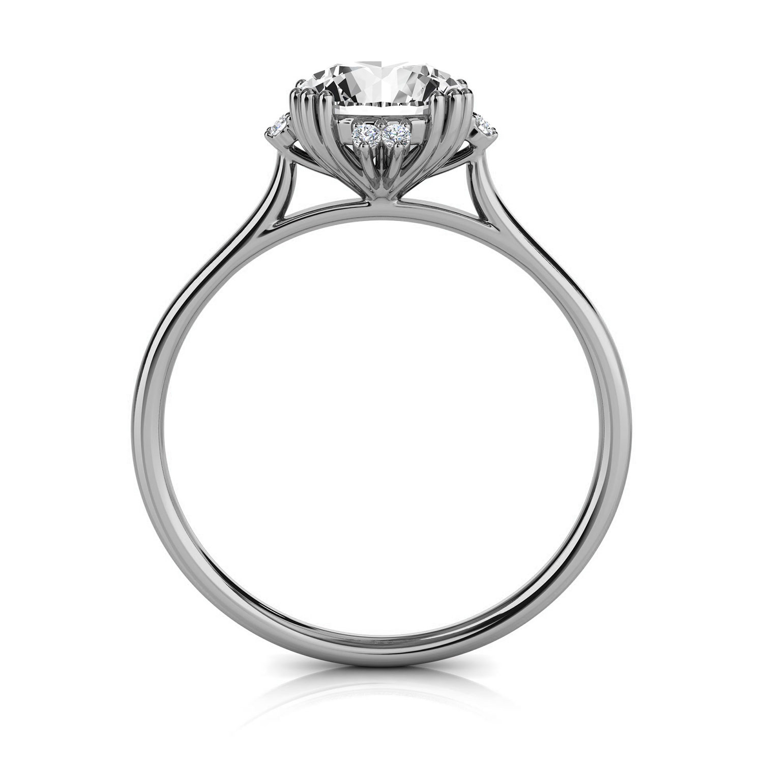 14K White Gold Lerna Organic Lab Grown Diamond Ring