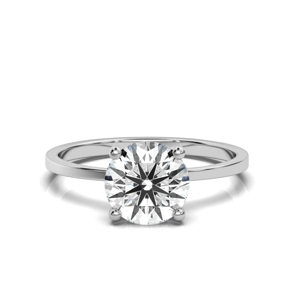 14K White Gold Ranit Hidden Halo Lab Grown Diamond Ring (1/20 ct. tw)