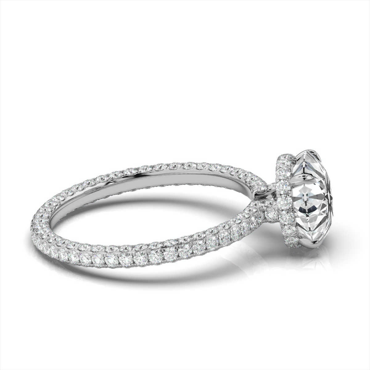 14K White Gold Mila Hidden Halo Lab Grown Diamond Ring (1 2/5 ct. tw)