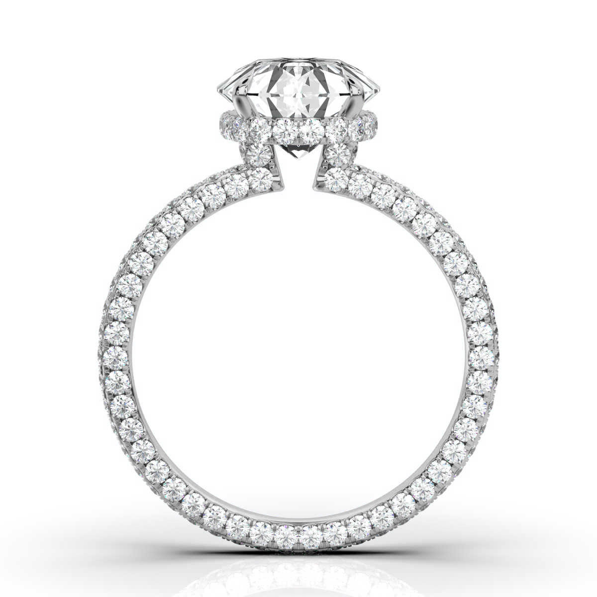14K White Gold Mila Hidden Halo Lab Grown Diamond Ring (1 2/5 ct. tw)