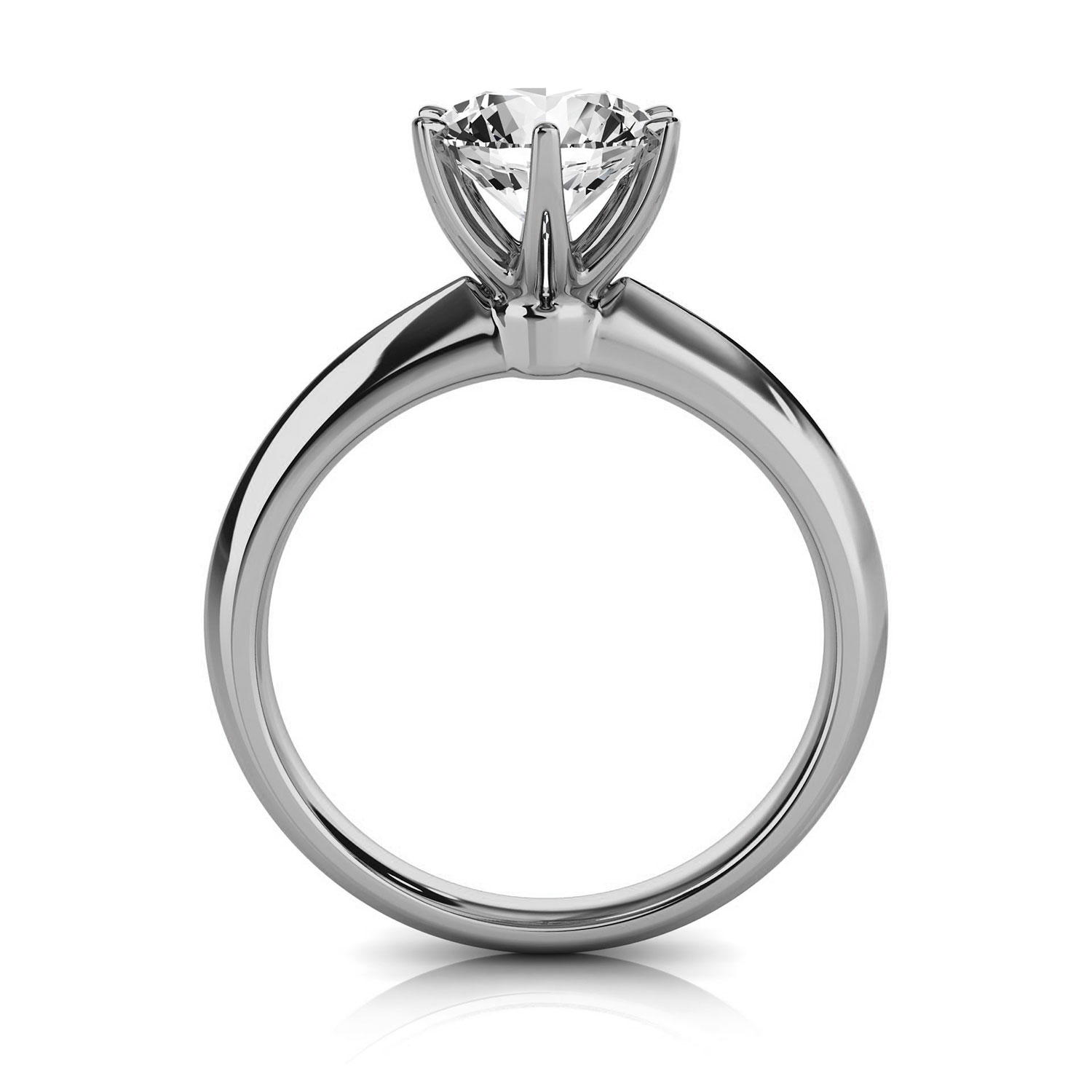 14K White Gold Mauricia 2 MM Solitaire Ring