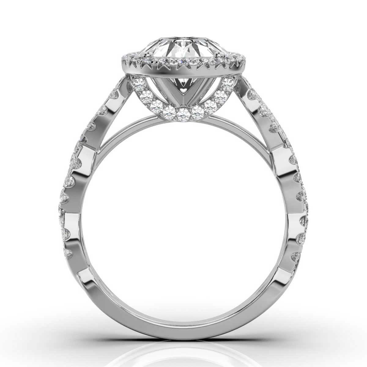 14K White Gold Mantika Halo Lab Grown Diamond Ring (3/4 ct. tw)