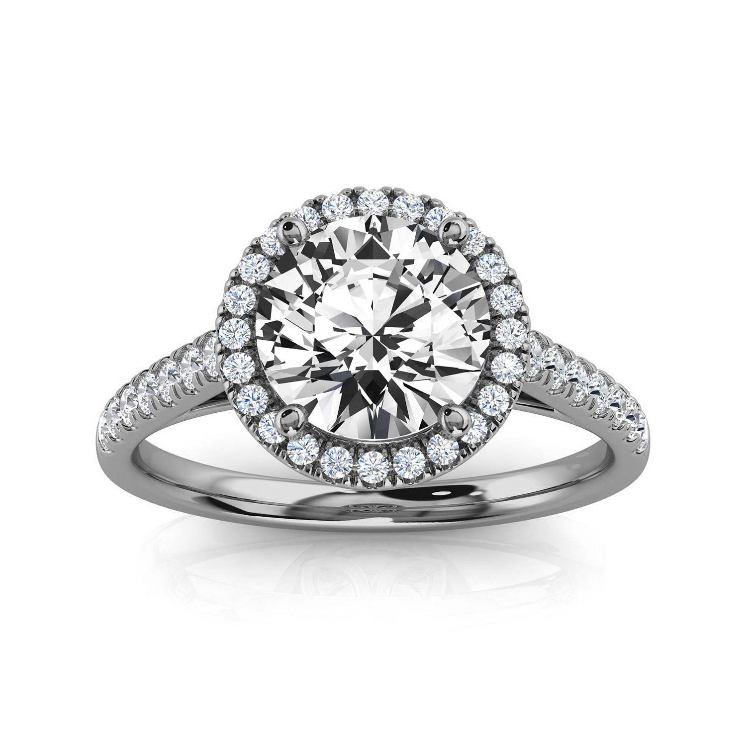 14K White Gold Delicate Tulipa Halo Lab Grown Diamond Ring (1/5  ct.tw.)