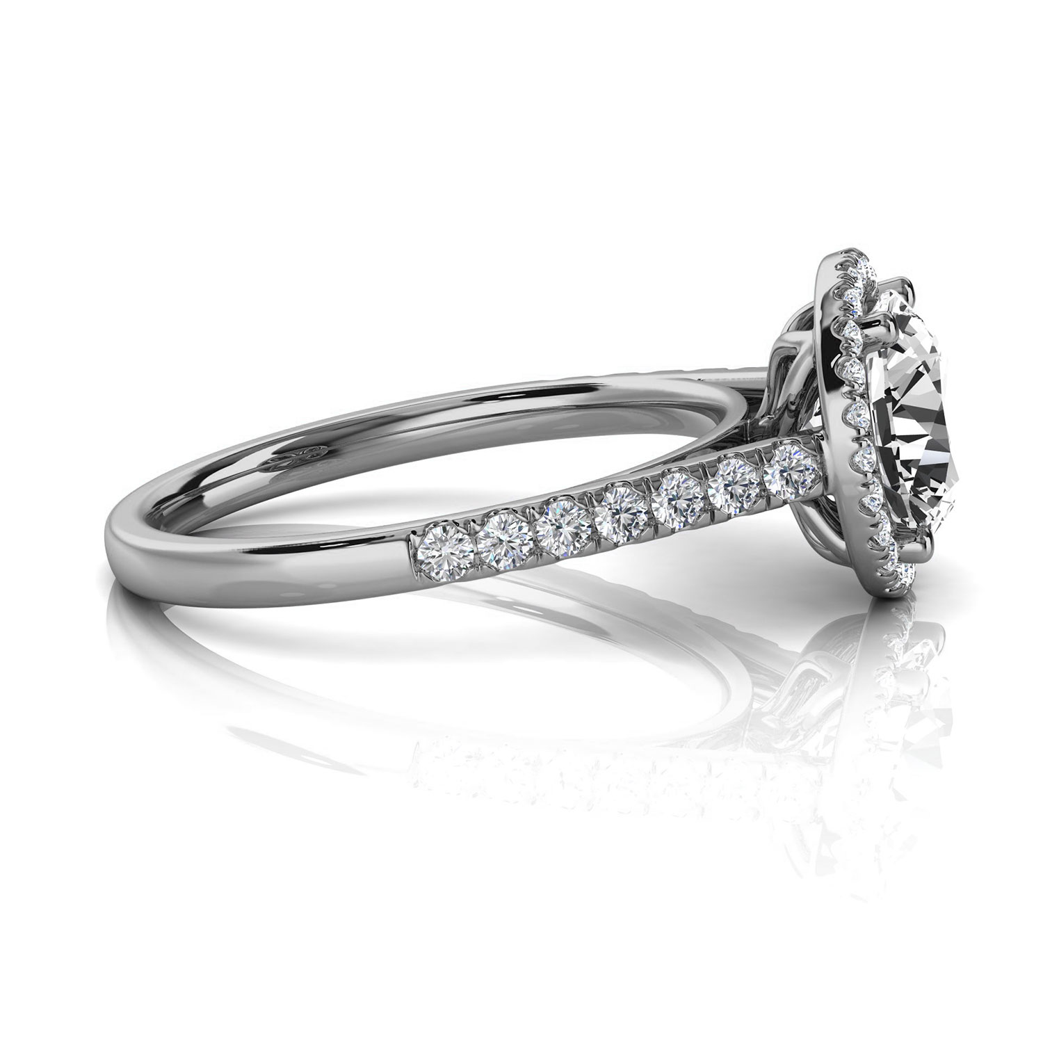 14K White Gold Delicate Tulipa Halo Lab Grown Diamond Ring (1/5  ct.tw.)