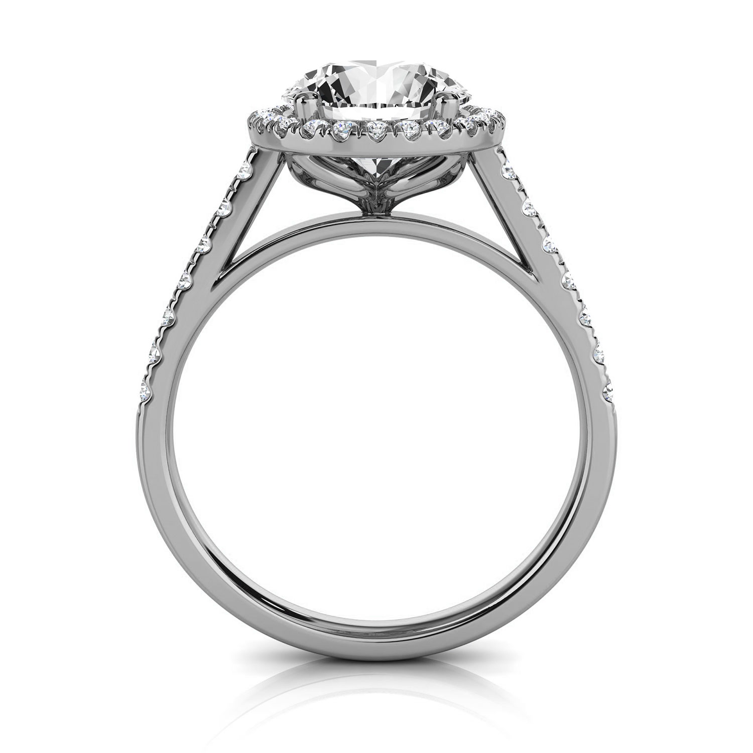 14K White Gold Delicate Tulipa Halo Lab Grown Diamond Ring (1/5  ct.tw.)