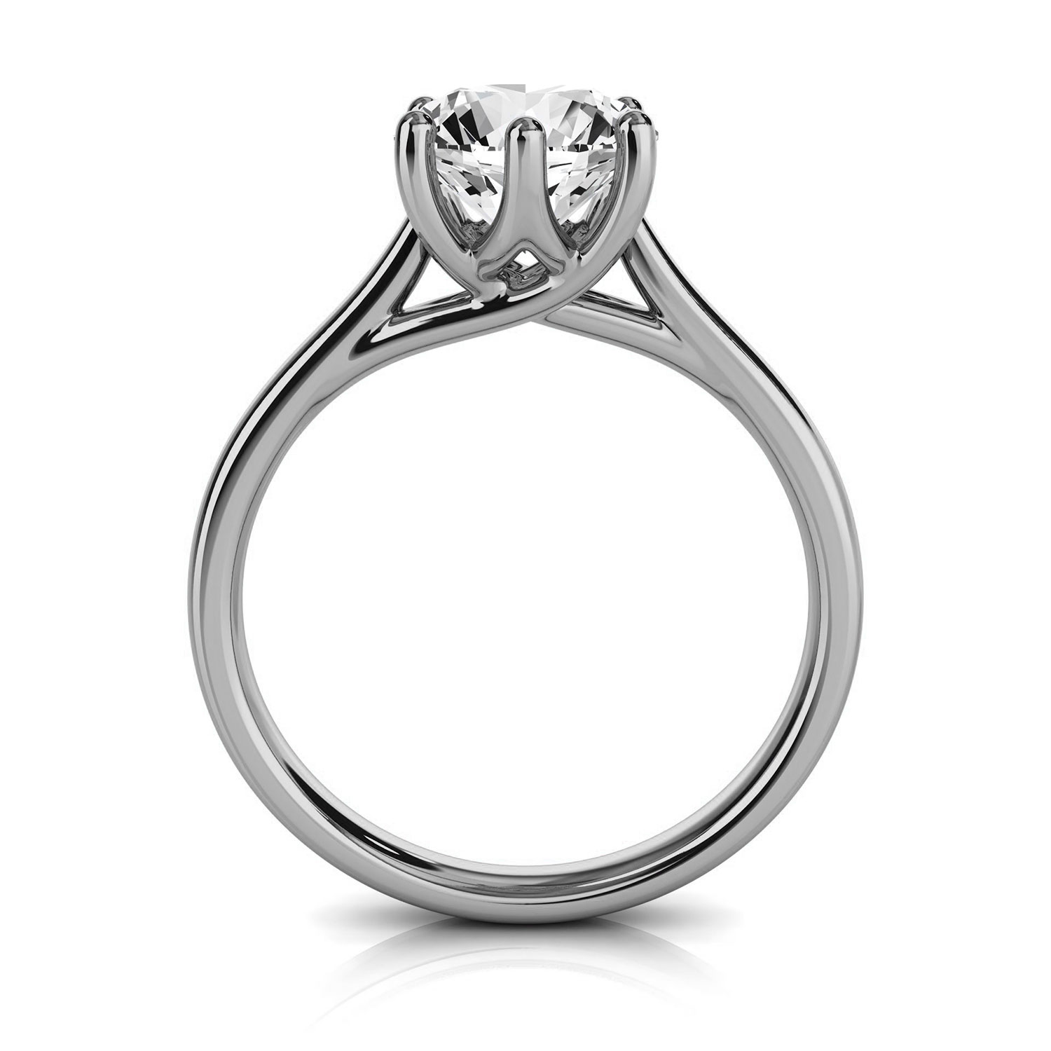 14K White Gold Marsha Solitaire Ring