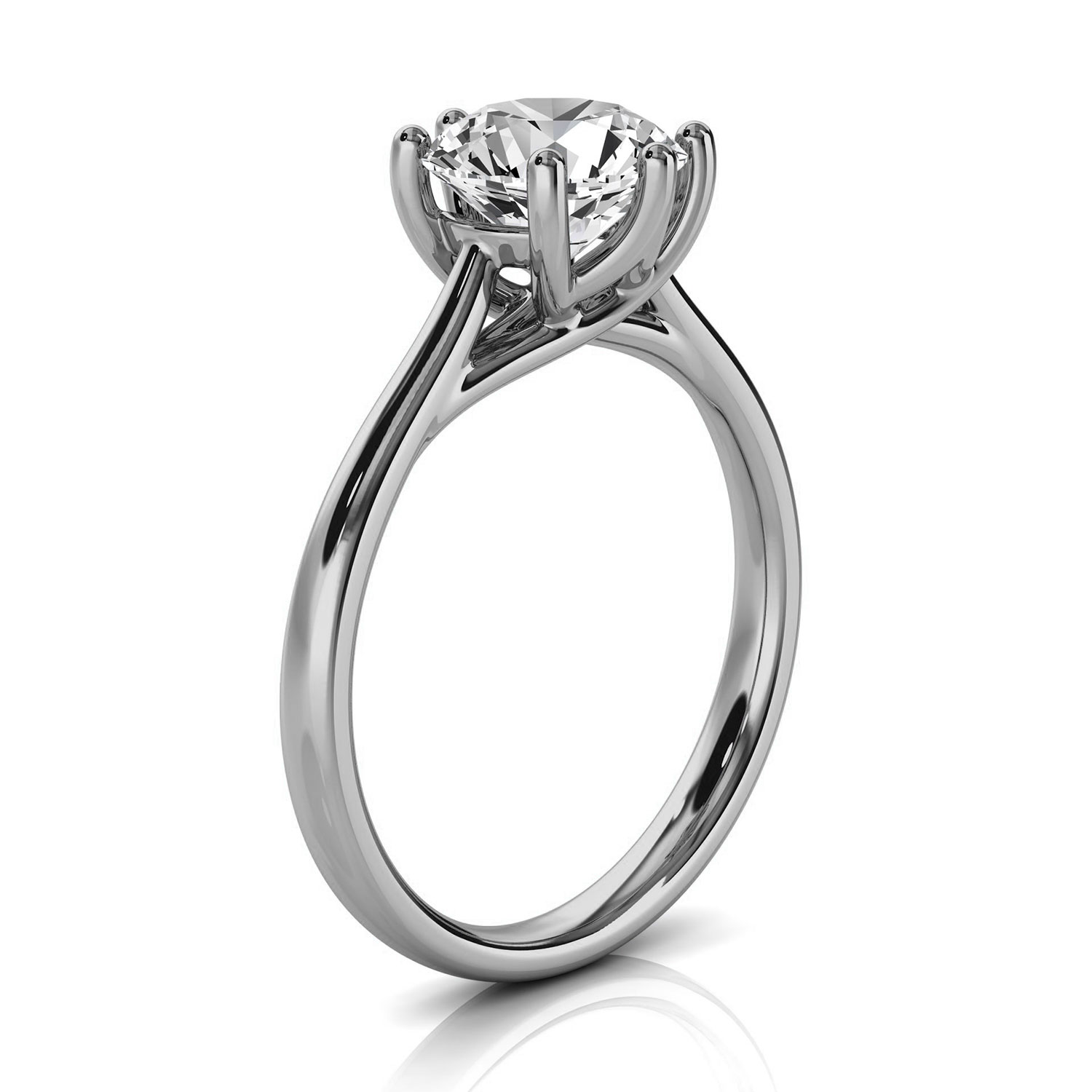 14K White Gold Marsha Solitaire Ring