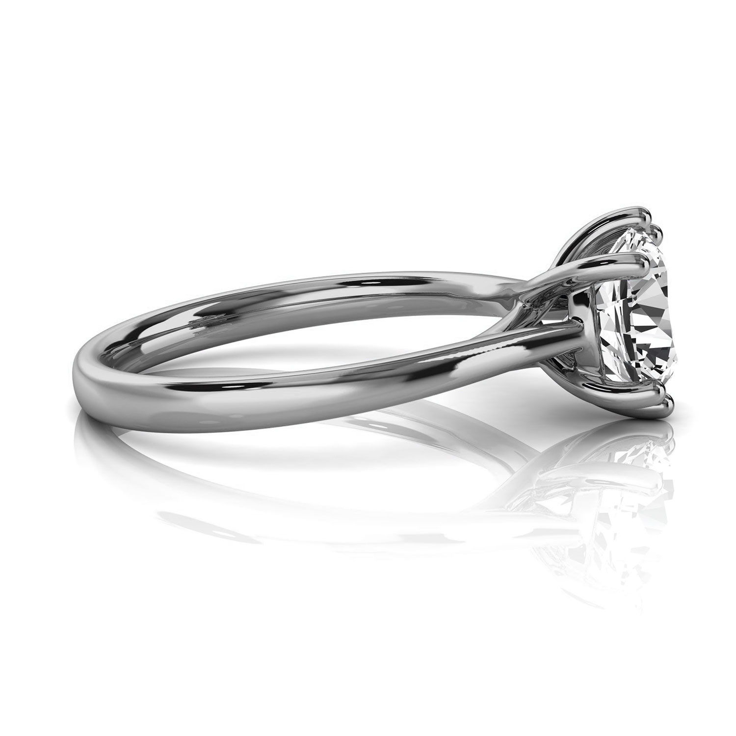 14K White Gold Marsha Solitaire Ring