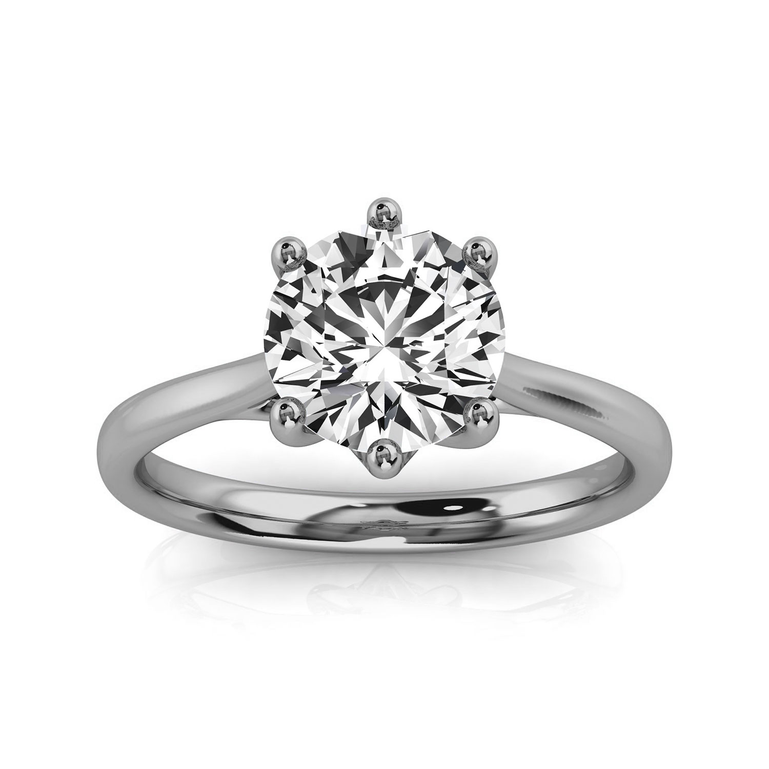 14K White Gold Marsha Solitaire Ring