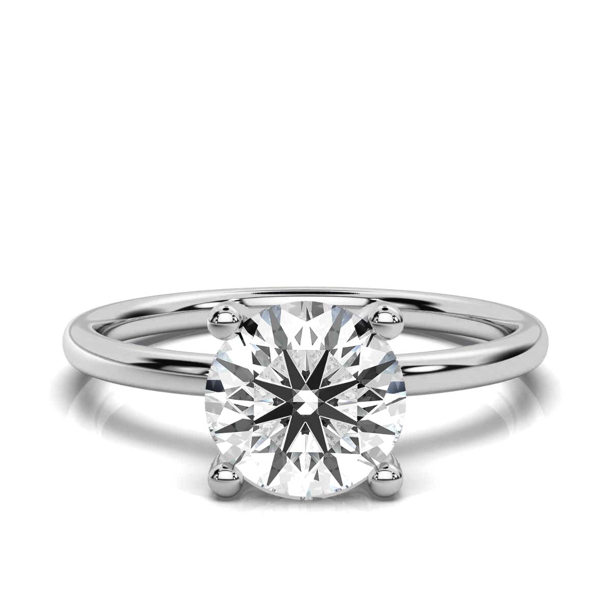 14K White Gold Rimar Hidden Halo Lab Grown Diamond Ring ( 1/6 ct. tw)