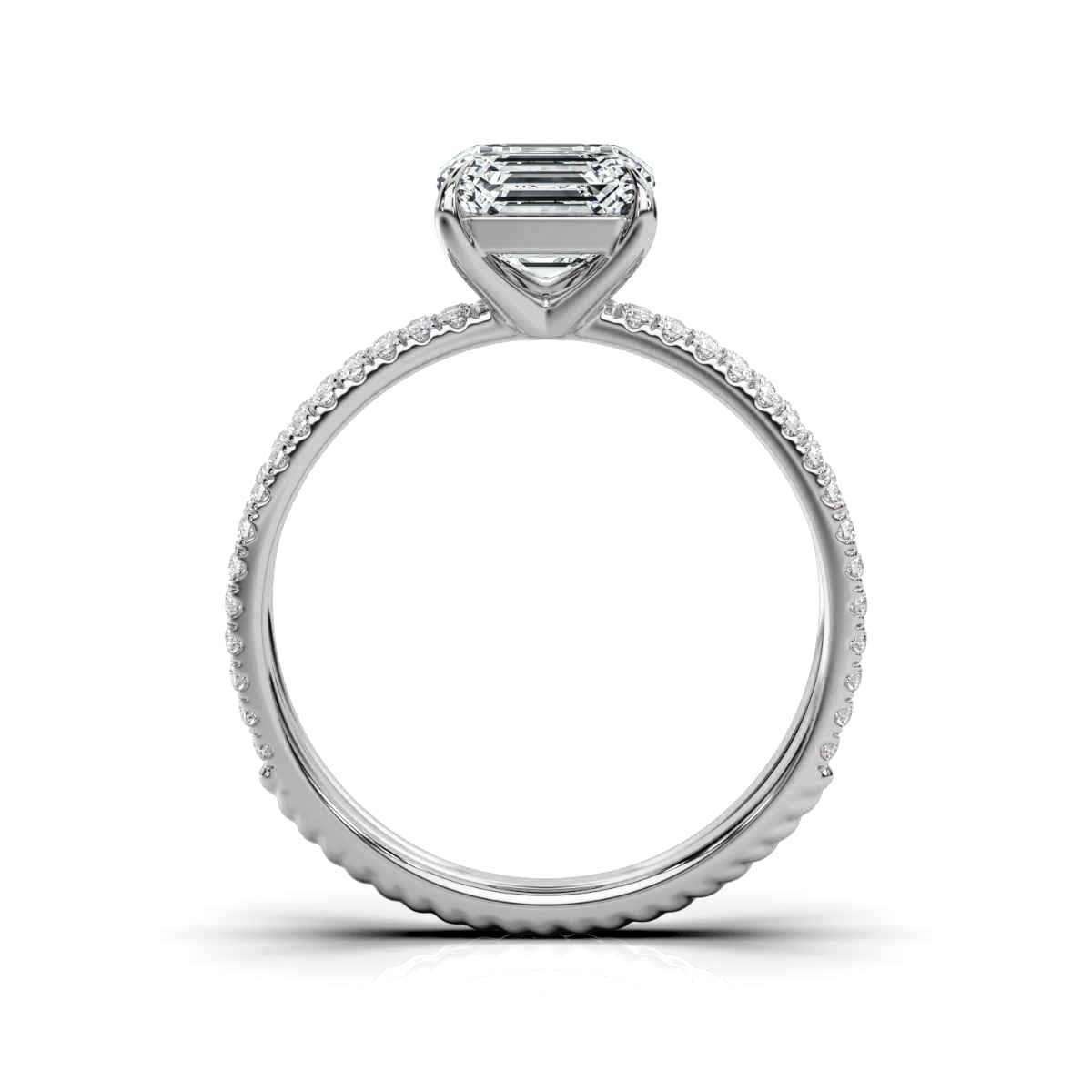 14K White Gold Larochette Braided Claw Prong Lab Grown Diamond Ring (4/5 ct. tw)