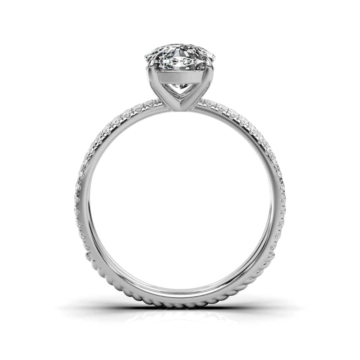 14K White Gold Larochette Braided Claw Prong Lab Grown Diamond Ring (4/5 ct. tw)