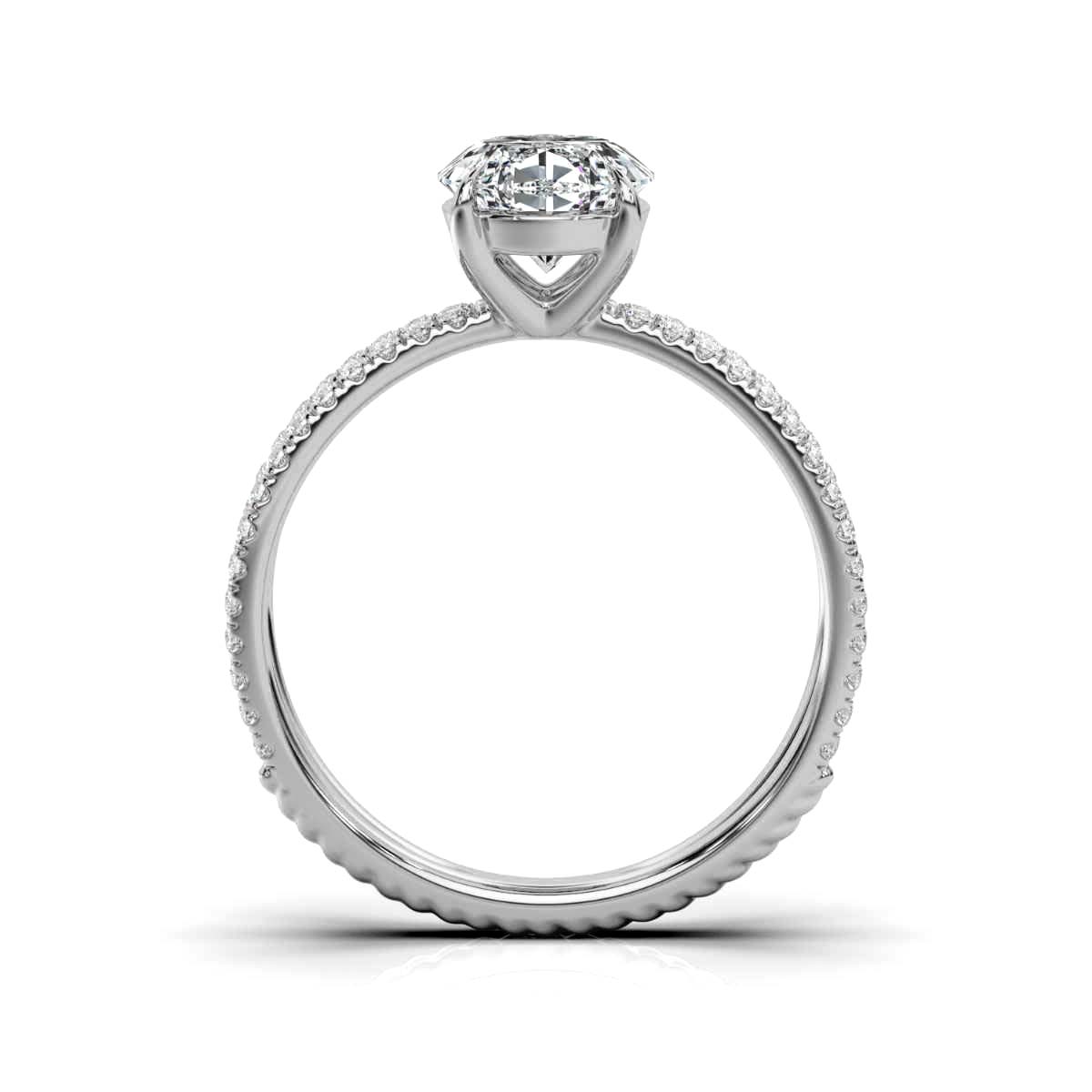 14K White Gold Larochette Braided Claw Prong Lab Grown Diamond Ring (4/5 ct. tw)