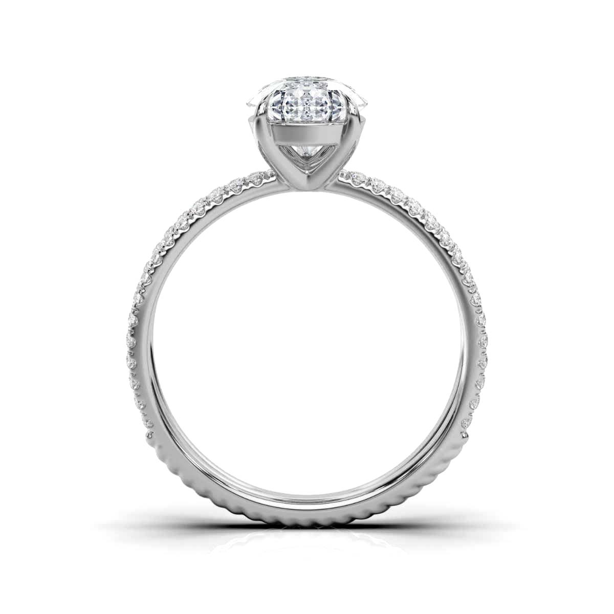 14K White Gold Larochette Braided Claw Prong Lab Grown Diamond Ring (4/5 ct. tw)