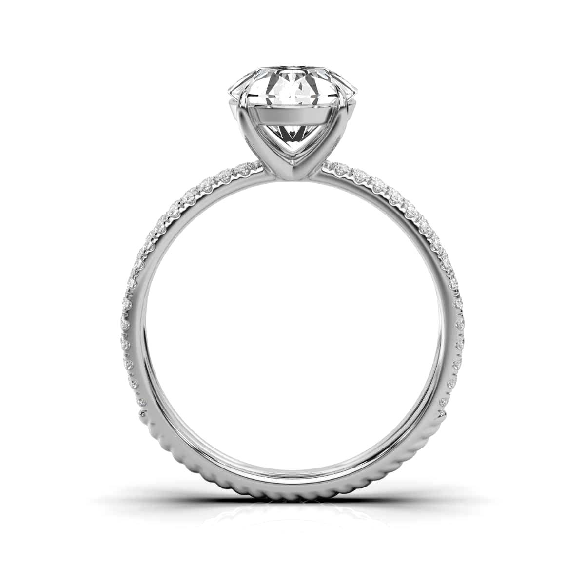 14K White Gold Larochette Braided Claw Prong Lab Grown Diamond Ring (4/5 ct. tw)