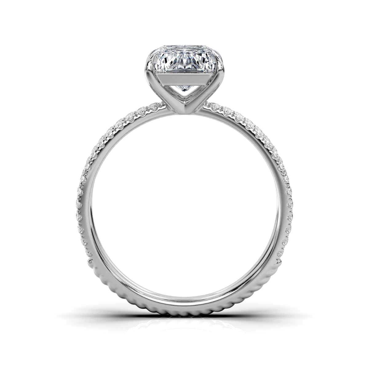 14K White Gold Larochette Braided Claw Prong Lab Grown Diamond Ring (4/5 ct. tw)