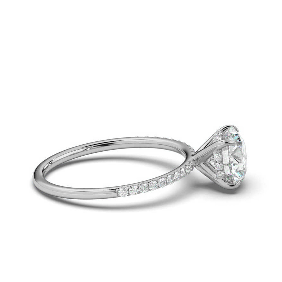 14K White Gold La Montage Hidden Halo Lab Grown Diamond Ring (1/5 ct. tw)
