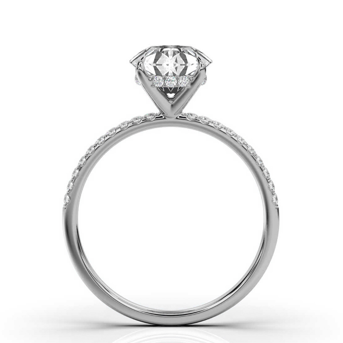 14K White Gold La Montage Hidden Halo Lab Grown Diamond Ring (1/5 ct. tw)