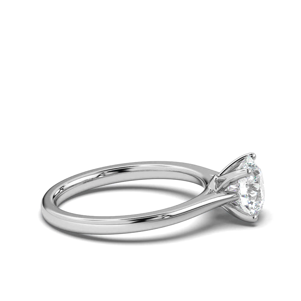 14K White Gold Nivar Solitaire Ring 
