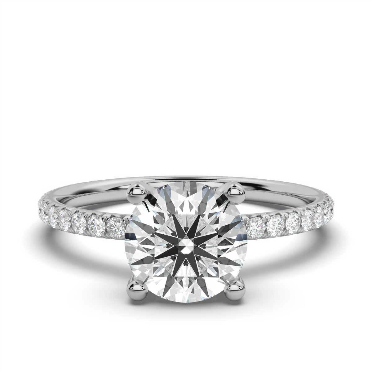 14K White Gold Brandi Hidden Halo Lab Grown Diamond Ring (2/5 ct. tw)