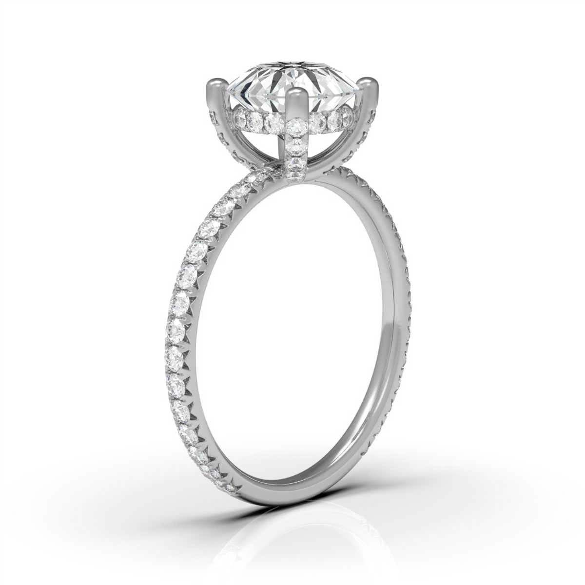 14K White Gold Brandi Hidden Halo Lab Grown Diamond Ring (2/5 ct. tw)