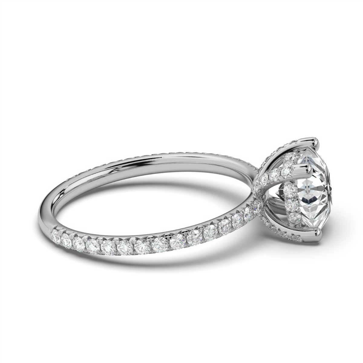 14K White Gold Brandi Hidden Halo Lab Grown Diamond Ring (2/5 ct. tw)