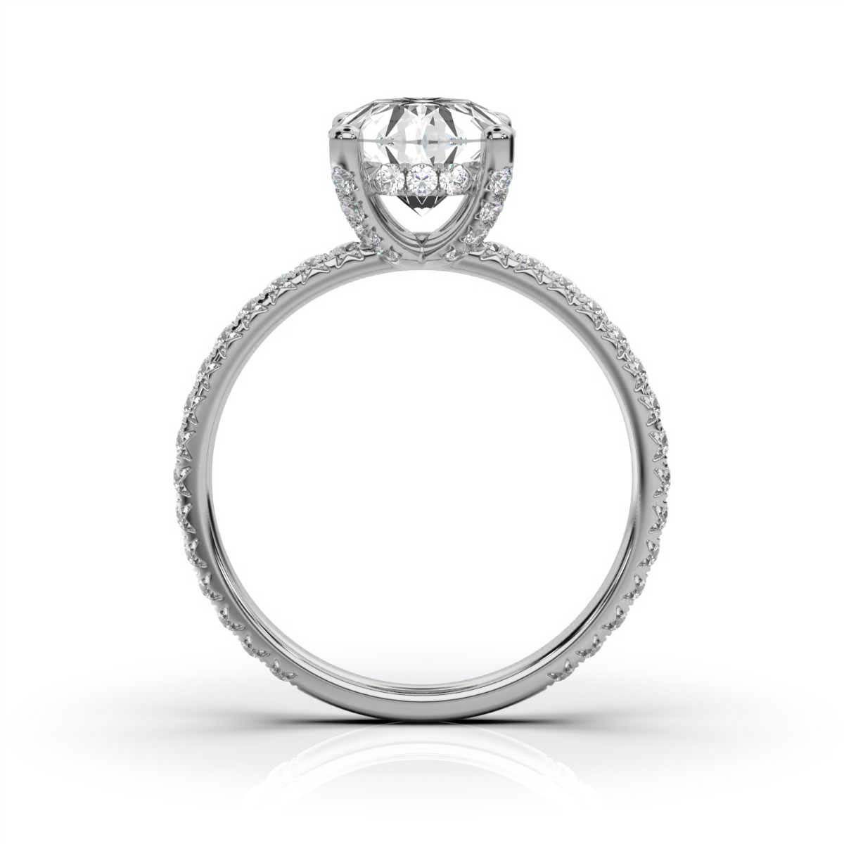 14K White Gold Brandi Hidden Halo Lab Grown Diamond Ring (2/5 ct. tw)