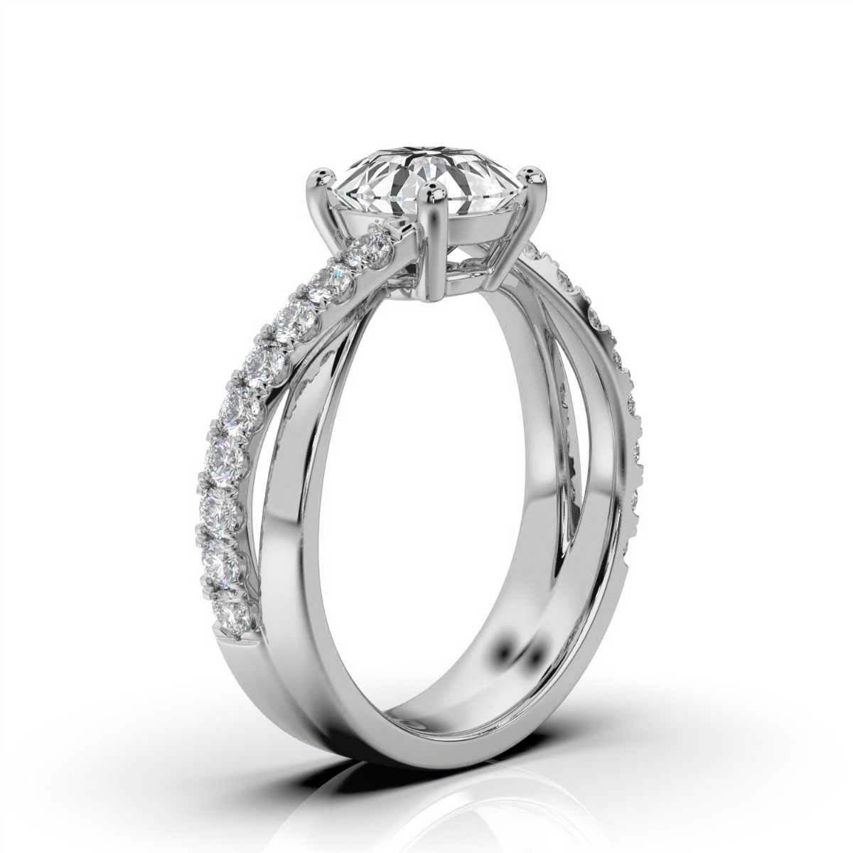 14K White Gold Amira  Lab Grown Diamond Ring ( 1/5 ct. tw)