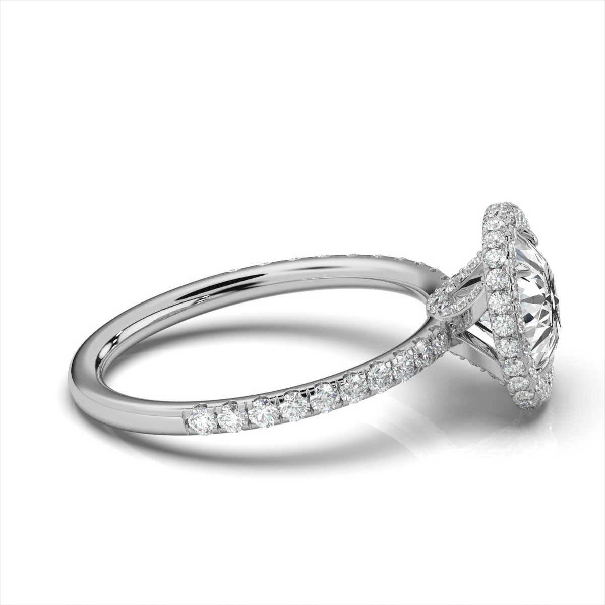 14K White Gold Analisa Hidden Halo Lab Grown Diamond Ring (4/5 ct. tw)