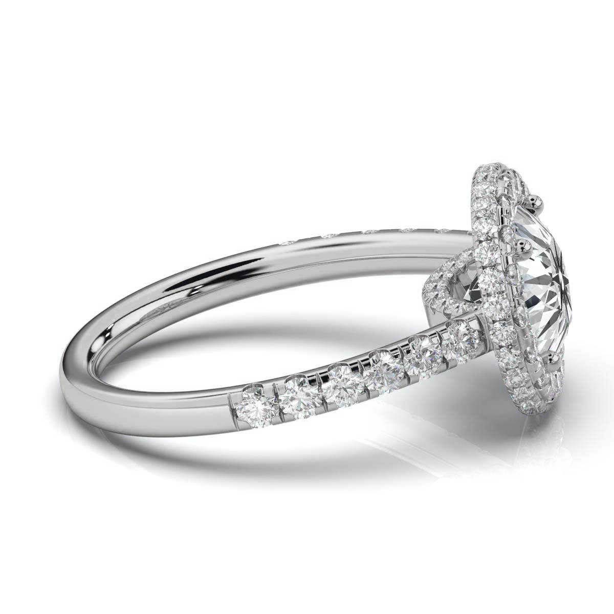 14K White Gold Analisa Hidden Halo Lab Grown Diamond Ring (1 1/5 ct. tw)