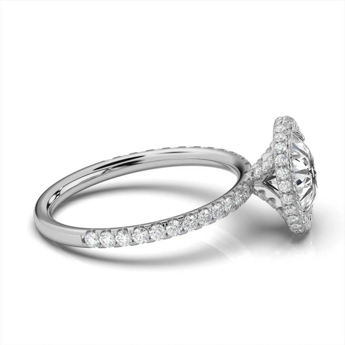 14K White Gold Ralin Hidden Halo Lab Grown Diamond Ring (1 ct. tw)