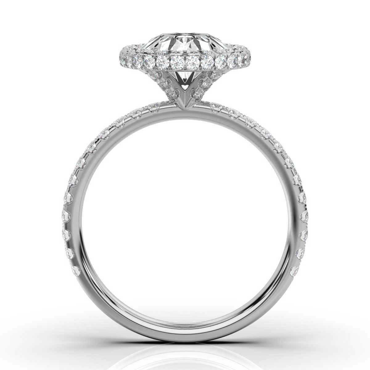 14K White Gold Ralin Hidden Halo Lab Grown Diamond Ring (1 ct. tw)