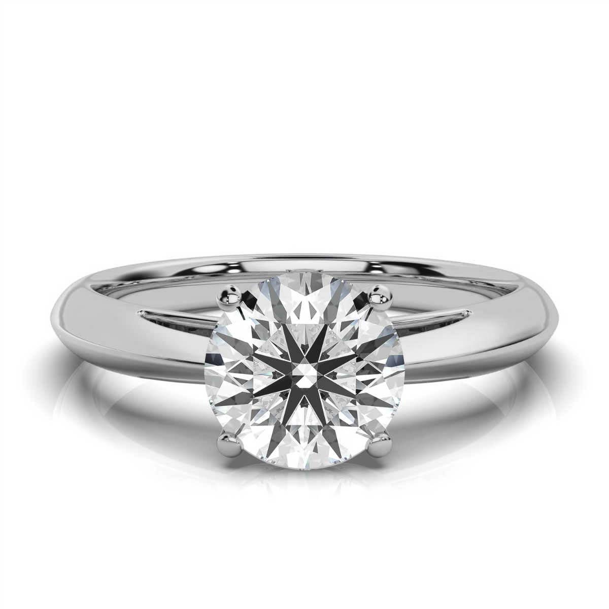 14K White Gold Caroline Solitaire Ring 