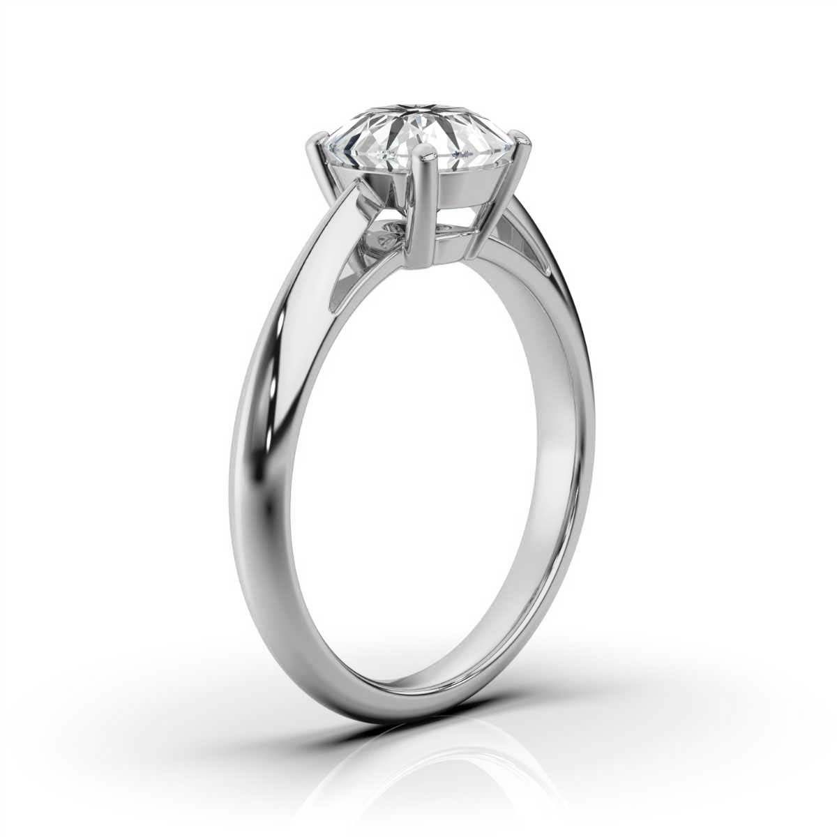 14K White Gold Caroline Solitaire Ring 