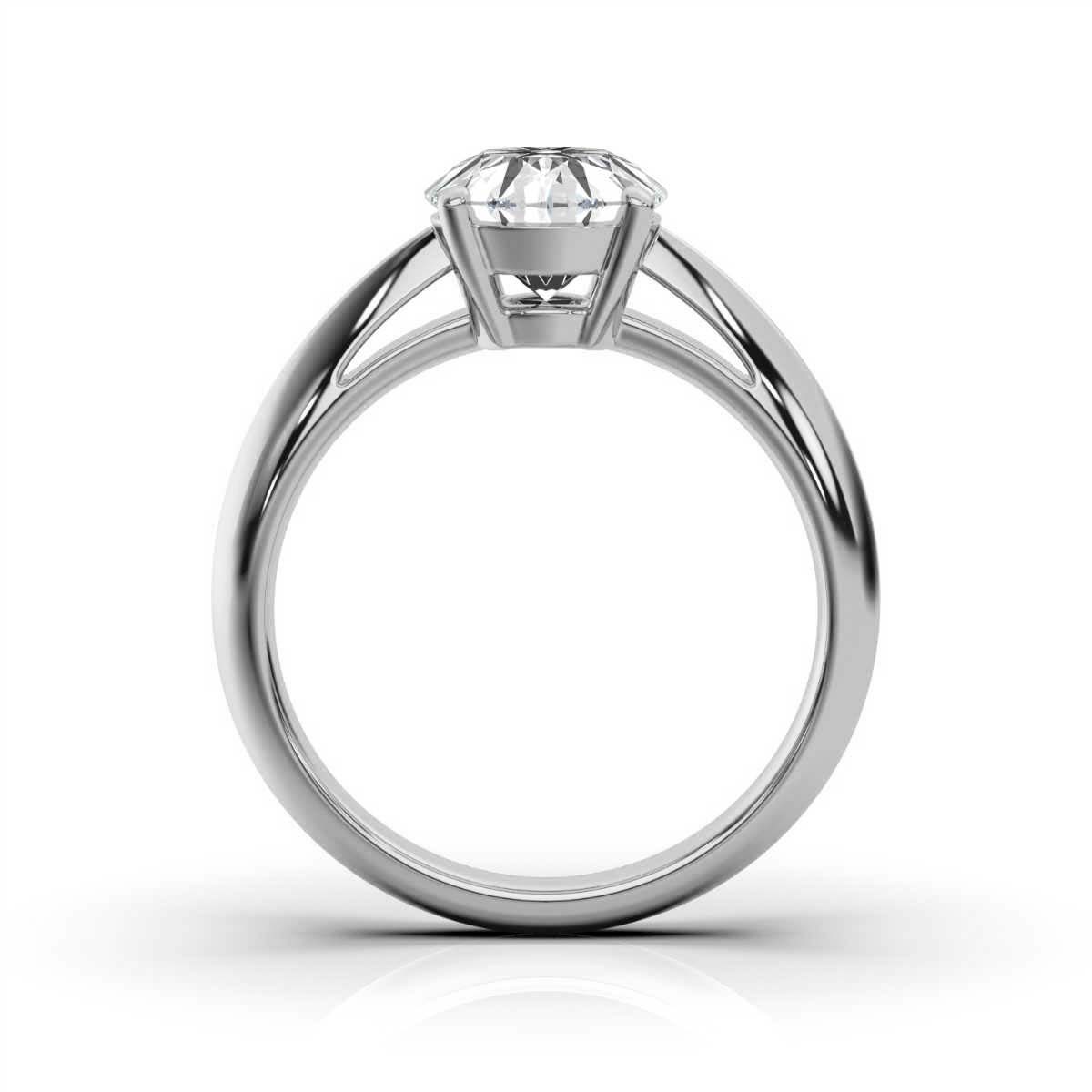 14K White Gold Caroline Solitaire Ring 