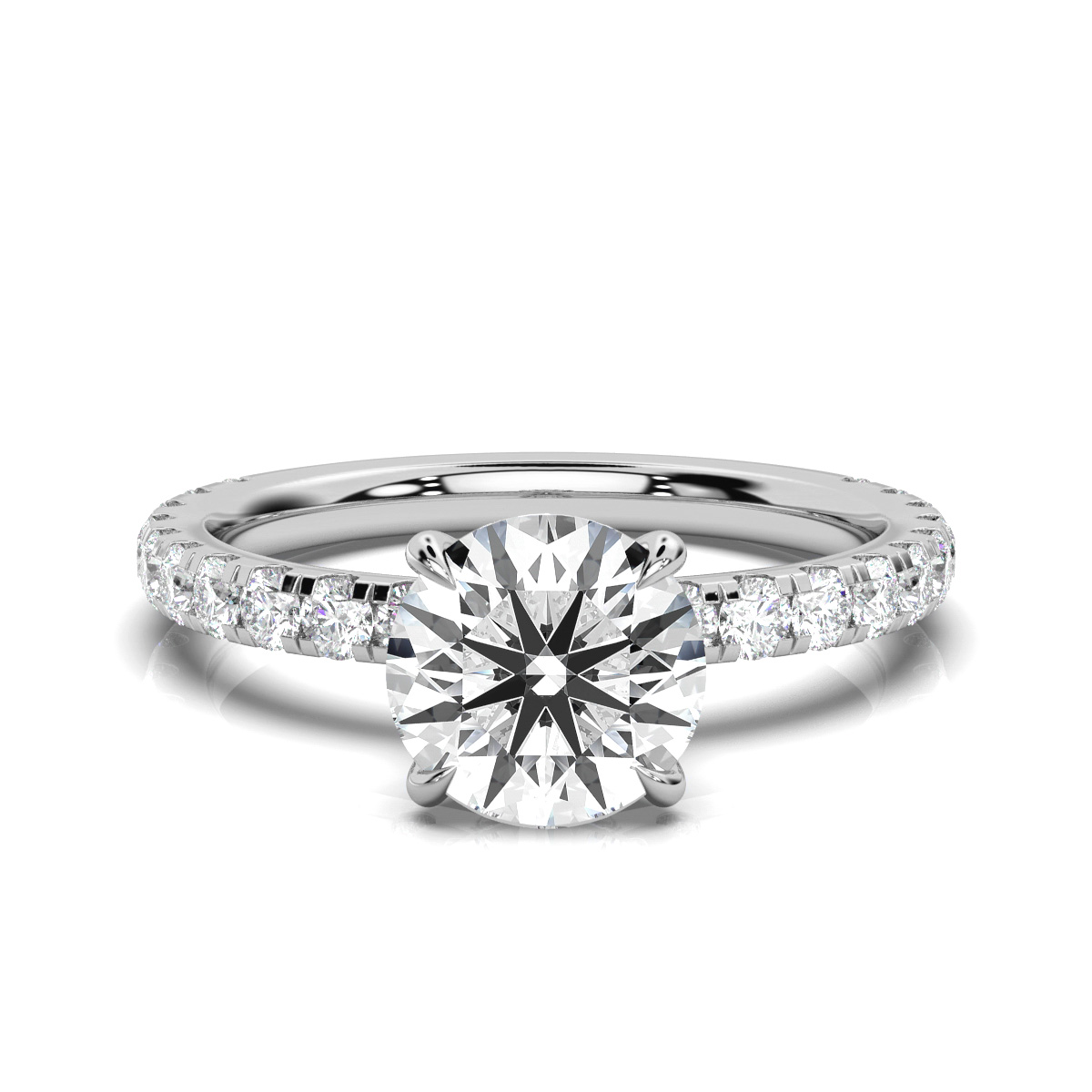 14K White Gold Amara Hidden Halo Lab Grown Diamond Ring (3/4 ct. tw)