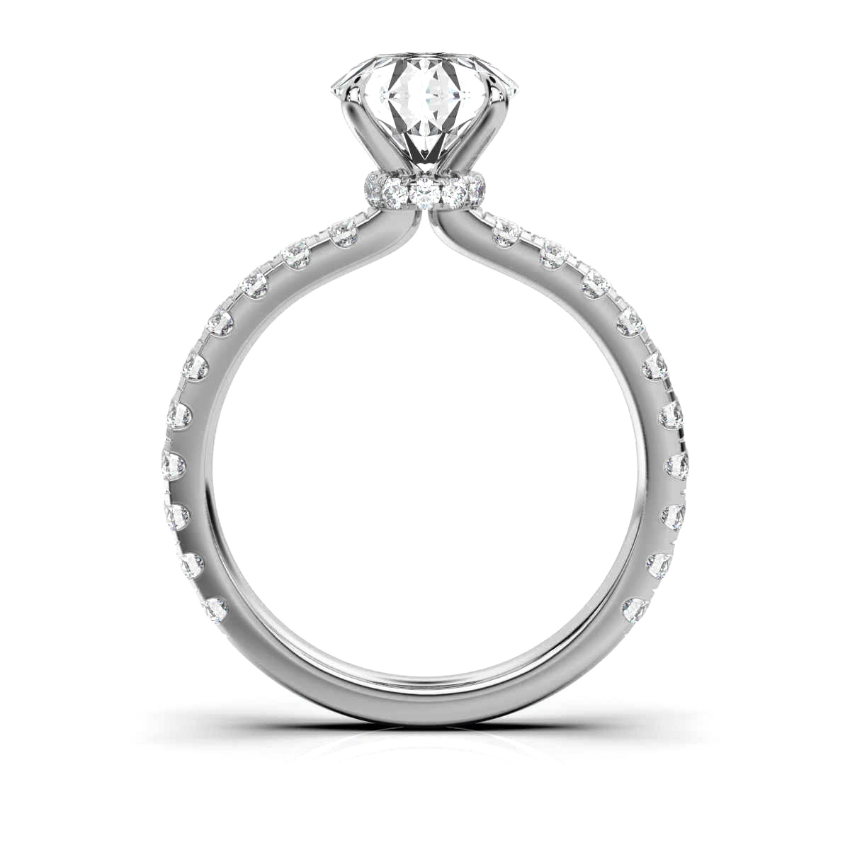 14K White Gold Amara Hidden Halo Lab Grown Diamond Ring (3/4 ct. tw)