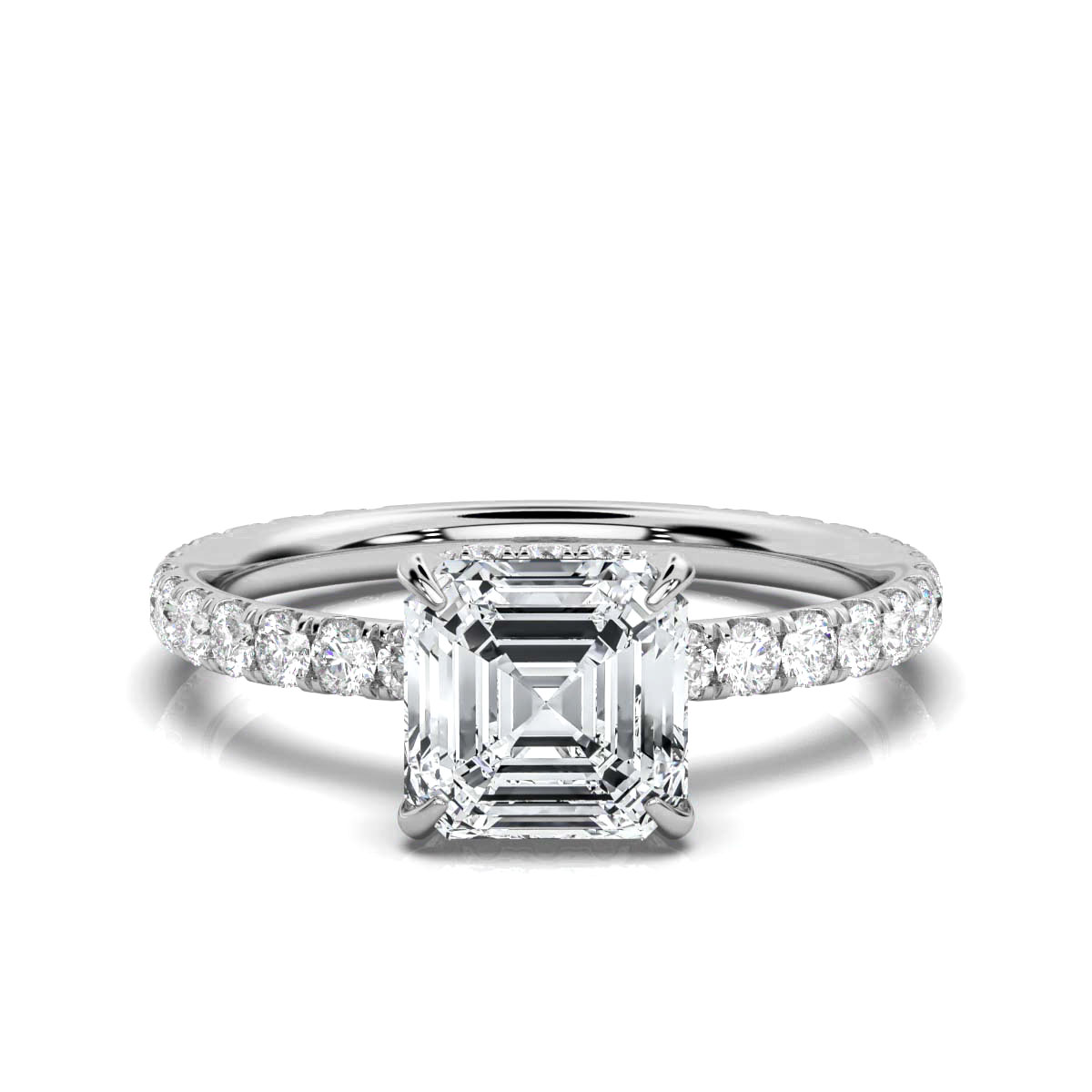 14K White Gold Serena Hidden Halo Lab Grown Diamond Ring (2/3 ct. tw)