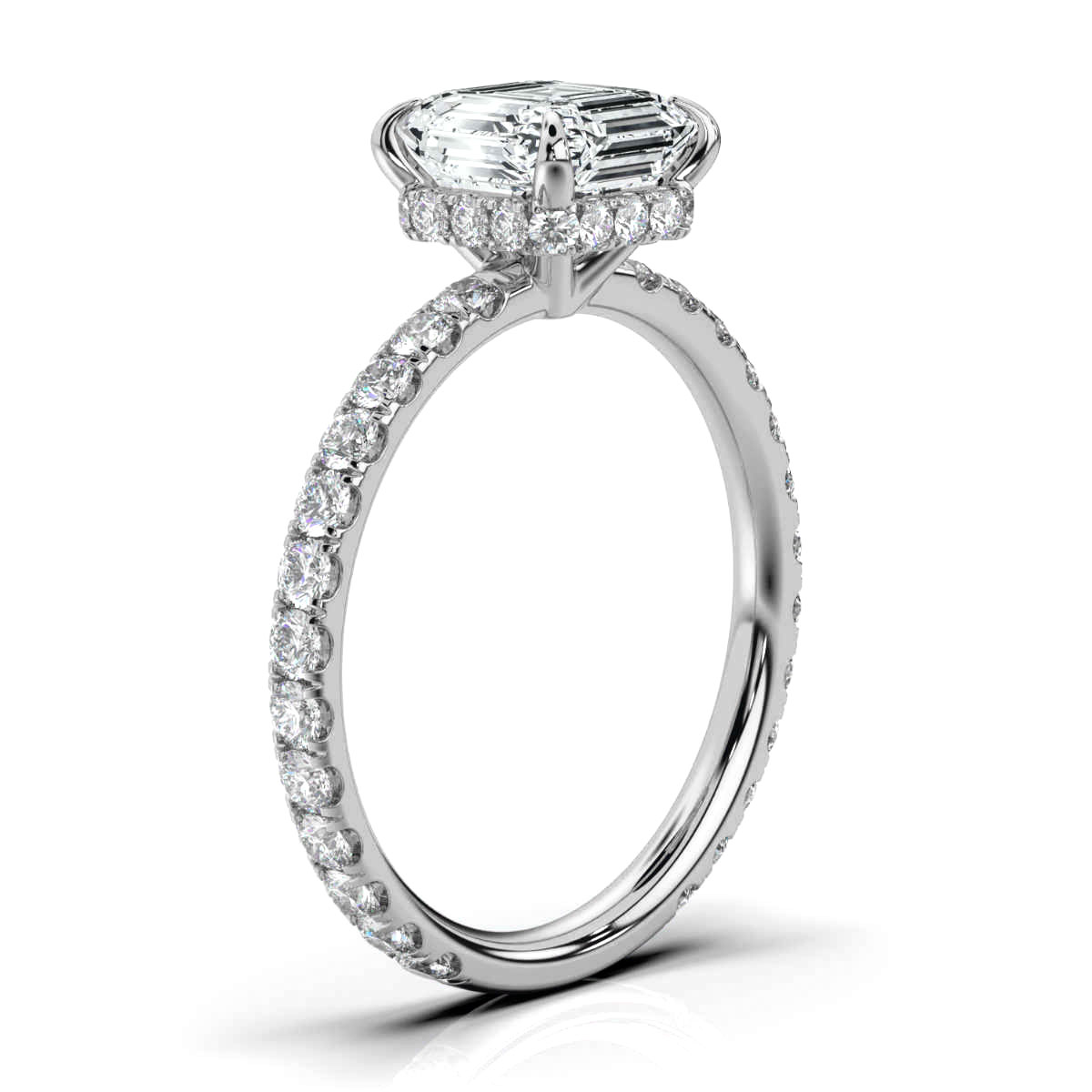 14K White Gold Serena Hidden Halo Lab Grown Diamond Ring (2/3 ct. tw)