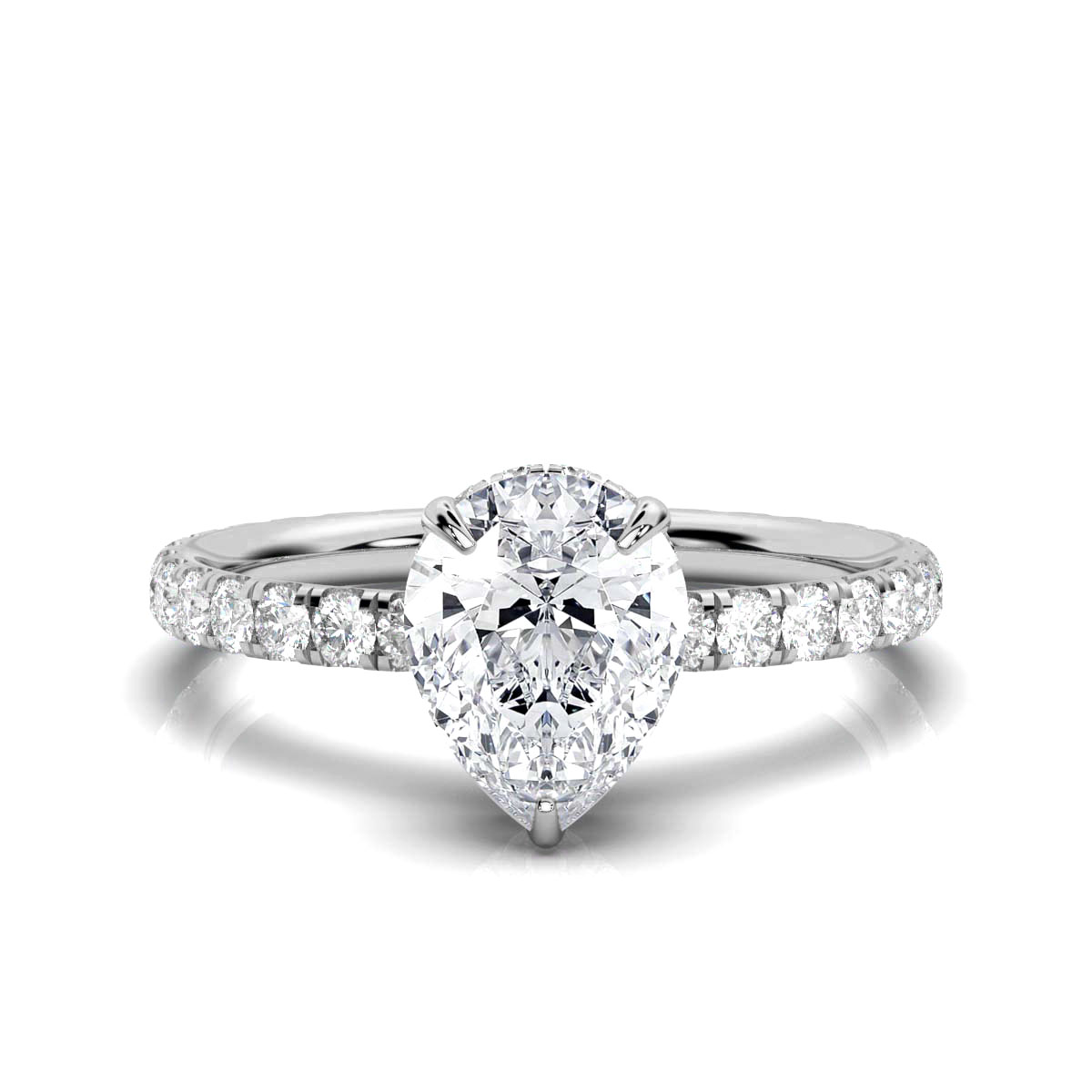 14K White Gold Serena Hidden Halo Lab Grown Diamond Ring (2/3 ct. tw)