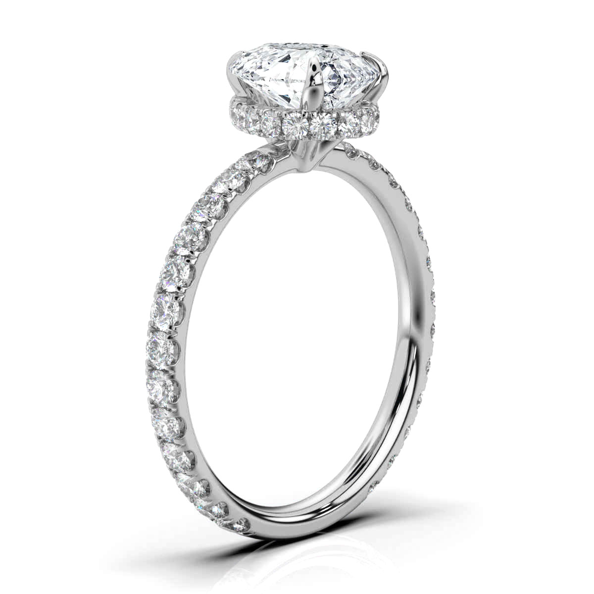 14K White Gold Serena Hidden Halo Lab Grown Diamond Ring (2/3 ct. tw)