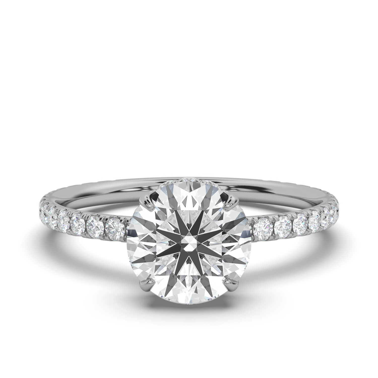 14K White Gold Serena Hidden Halo Lab Grown Diamond Ring (1/2 ct. tw)