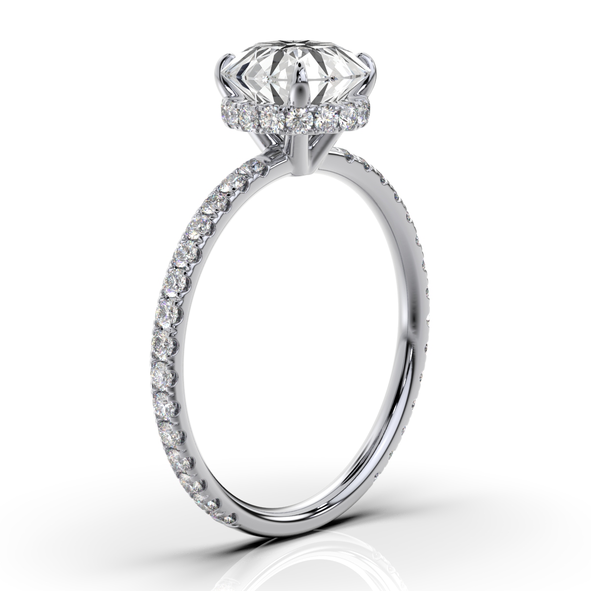 14K White Gold Serena Hidden Halo Lab Grown Diamond Ring (1/2 ct. tw)