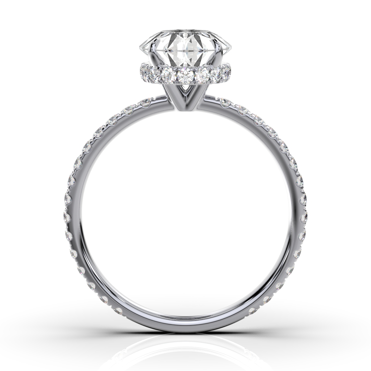 14K White Gold Serena Hidden Halo Lab Grown Diamond Ring (1/2 ct. tw)