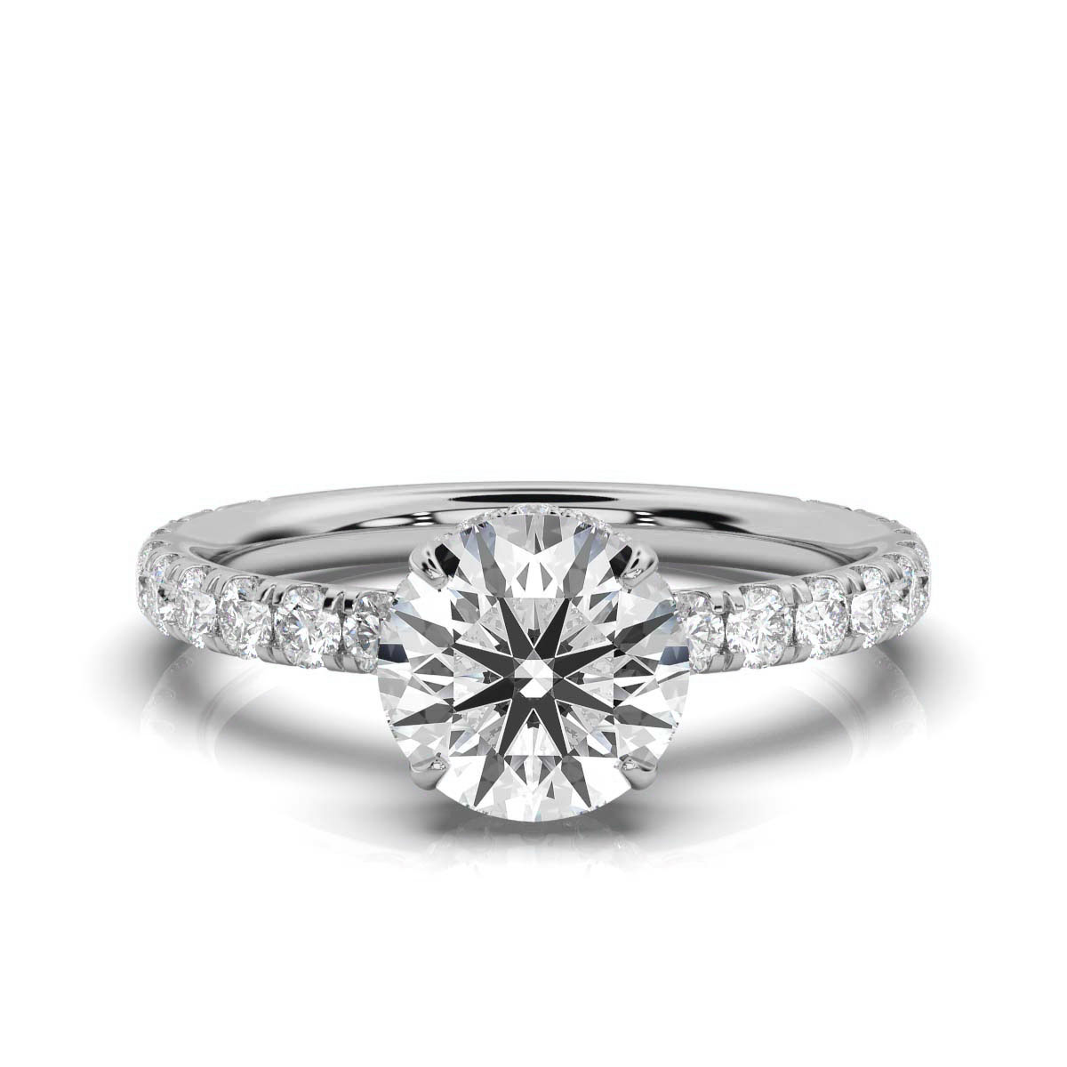 14K White Gold Serena Hidden Halo Lab Grown Diamond Ring (3/4 ct. tw)